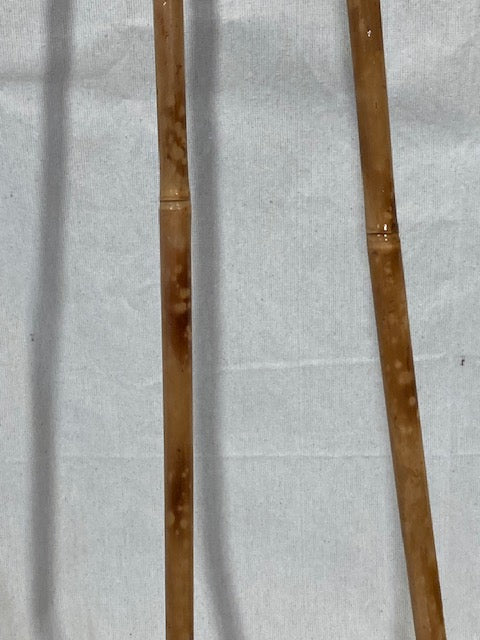 145cm Finnish Bamboo Cross-Country Ski Poles - L. Metso Lahti Finland - Mid 1960s