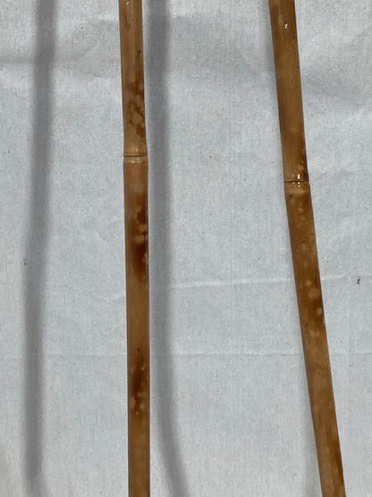 145cm Finnish Bamboo Cross-Country Ski Poles - L. Metso Lahti Finland - Mid 1960s
