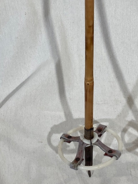 145cm Finnish Bamboo Cross-Country Ski Poles - L. Metso Lahti Finland - Mid 1960s
