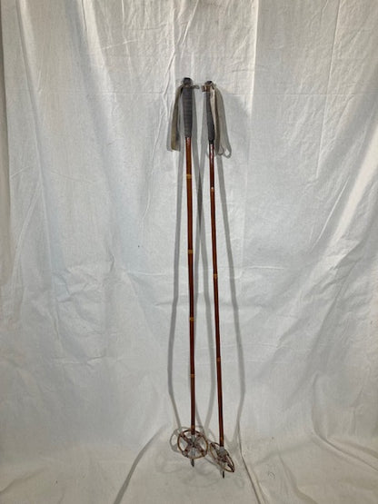 130cm "Korpela" Bamboo Cross-Country Ski Poles - Finland - mid 1960s