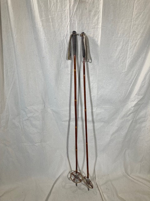 130cm "Korpela" Bamboo Cross-Country Ski Poles - Finland - mid 1960s