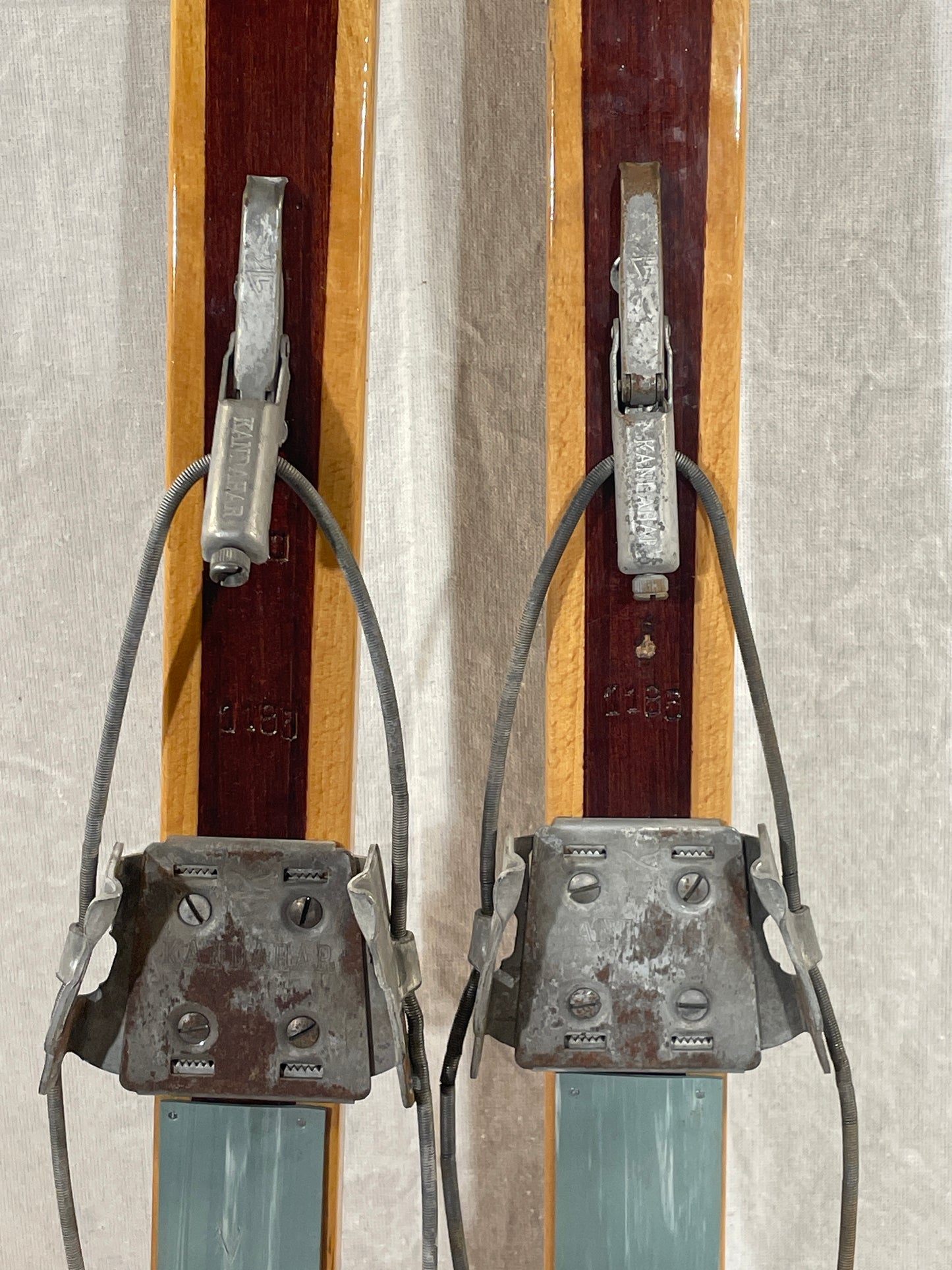 210cm Splitkein Mid-1960s Wood Cross-Country Touring Skis - Great Condition!
