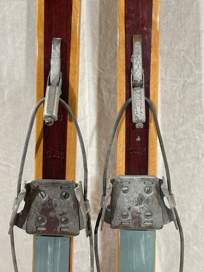 210cm Splitkein Mid-1960s Wood Cross-Country Touring Skis - Great Condition!