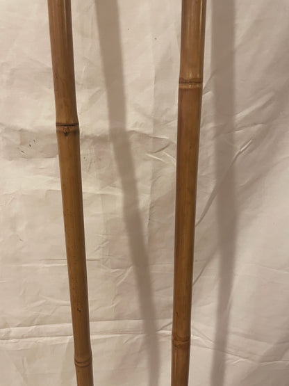 125cm Norwegian Bamboo Cross-Country Ski Poles - Wicker/Leather Baskets - BEAUTIFUL!!!
