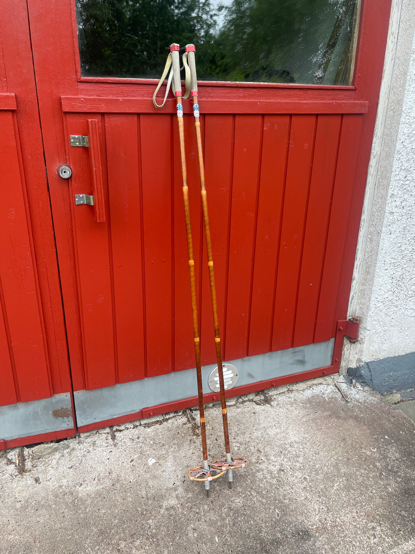 145cm "Korpela" Bamboo Cross-Country Ski Poles - FINLAND SUOMI FINLAND - 1960s