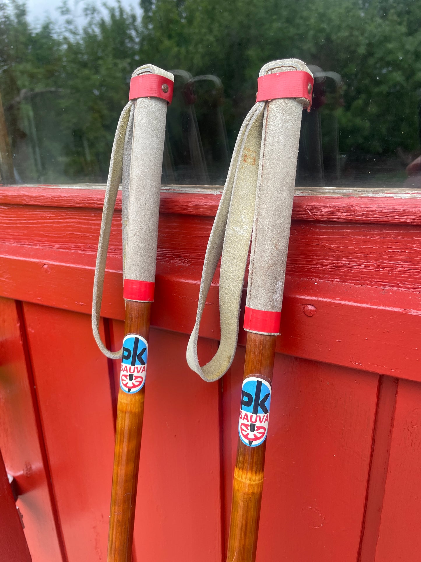 145cm "Korpela" Bamboo Cross-Country Ski Poles - FINLAND SUOMI FINLAND - 1960s