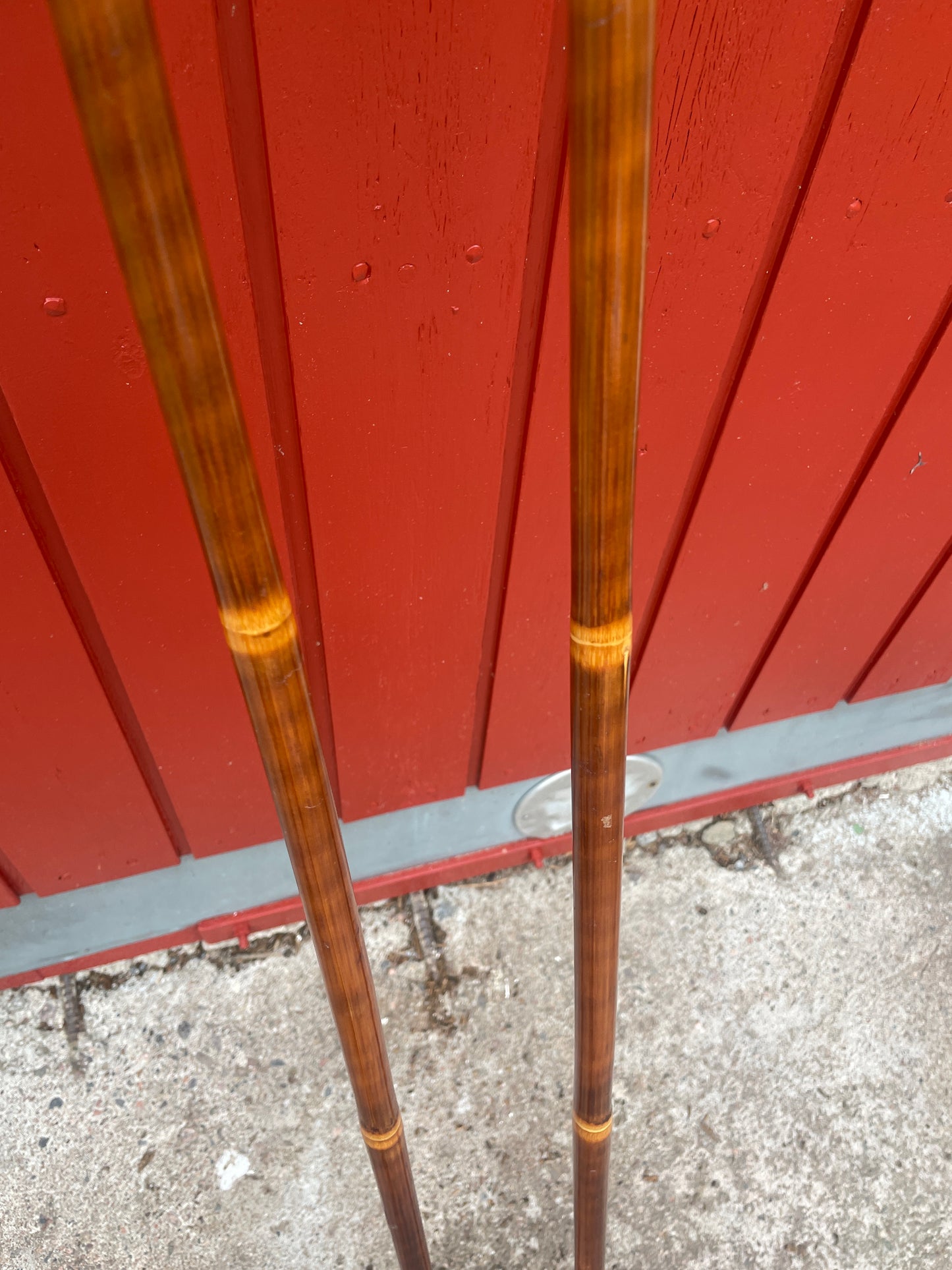 145cm "Korpela" Bamboo Cross-Country Ski Poles - FINLAND SUOMI FINLAND - 1960s