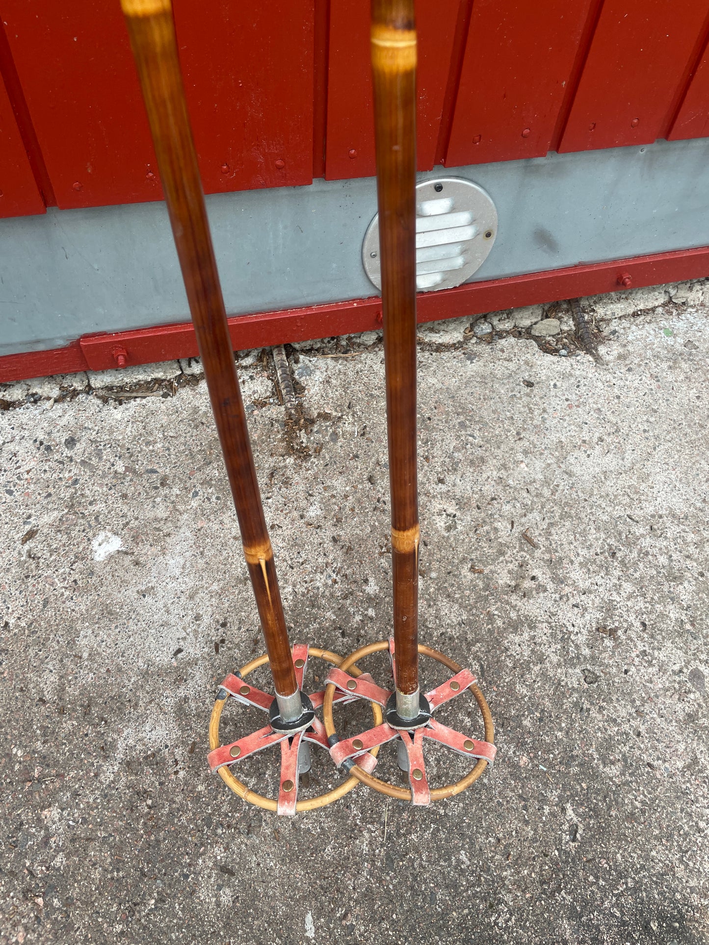 145cm "Korpela" Bamboo Cross-Country Ski Poles - FINLAND SUOMI FINLAND - 1960s