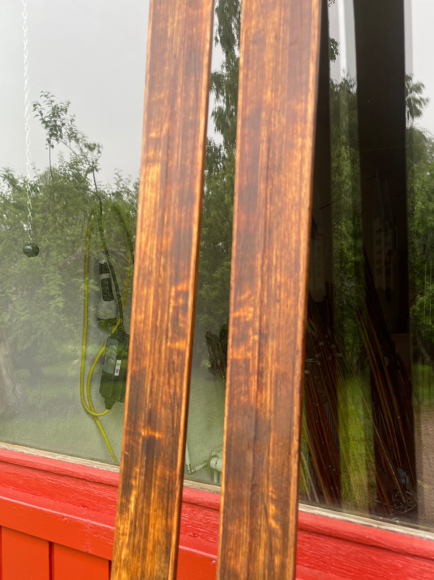 215cm Vintage Karhu "Retki" Wood Cross-Country Skis