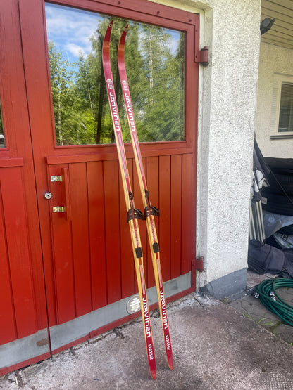 210cm Esko Järvinen Wood Cross-Country Racing Skis - 1974 - Highly Desirable Birch Base (Copy)