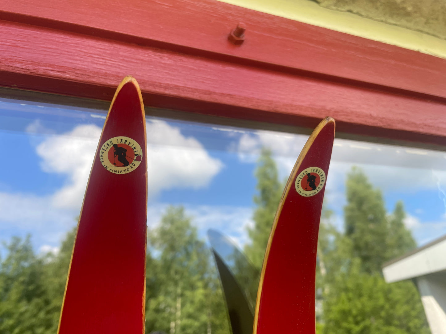 210cm Esko Järvinen Wood Cross-Country Racing Skis - 1974 - Highly Desirable Birch Base (Copy)