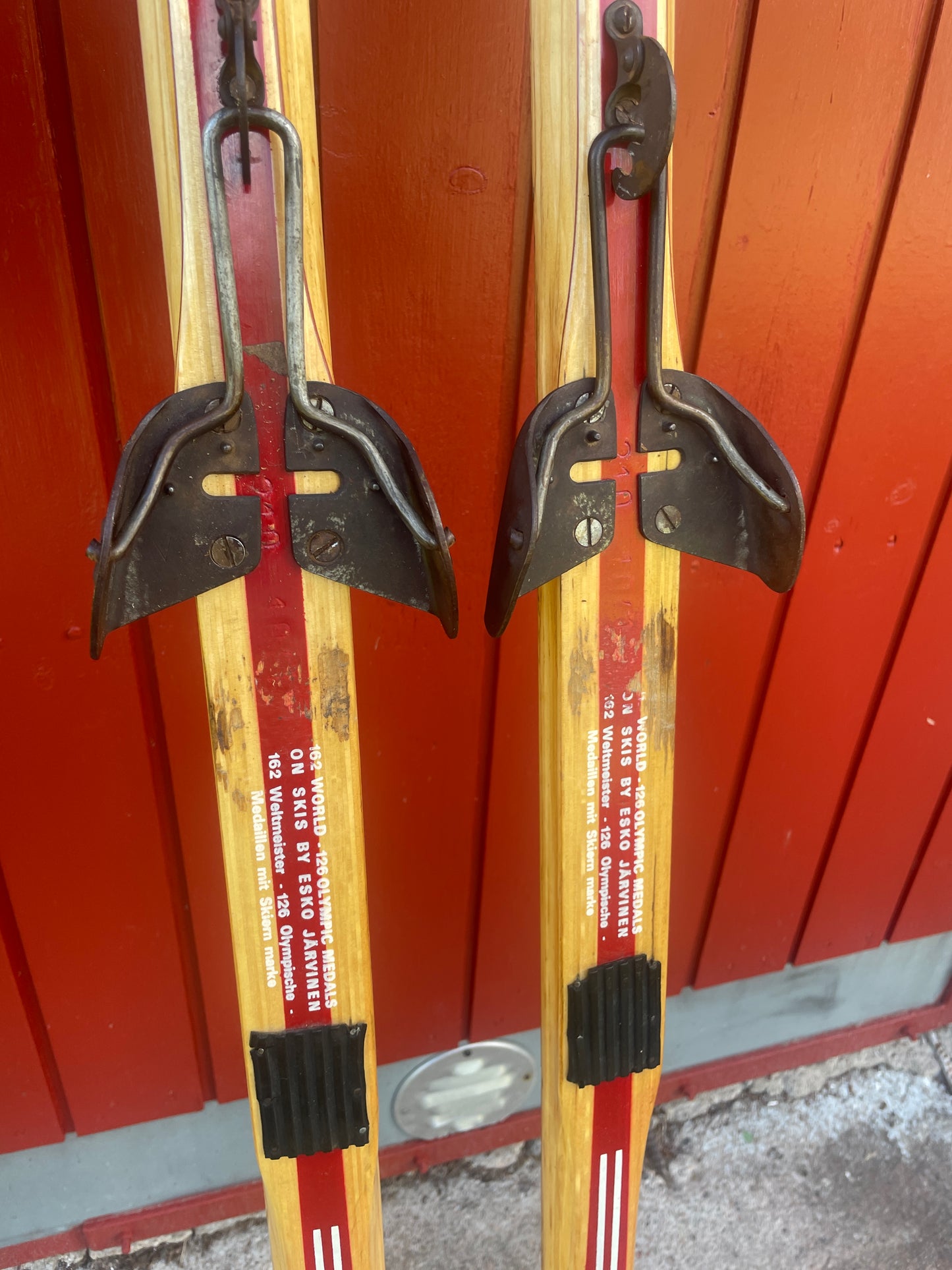 210cm Esko Järvinen Wood Cross-Country Racing Skis - 1974 - Highly Desirable Birch Base (Copy)