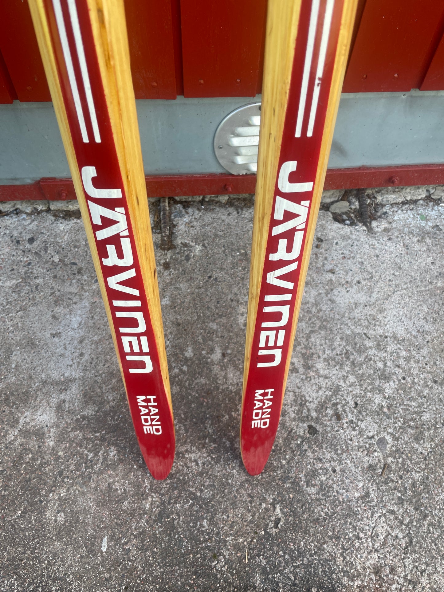 210cm Esko Järvinen Wood Cross-Country Racing Skis - 1974 - Highly Desirable Birch Base (Copy)