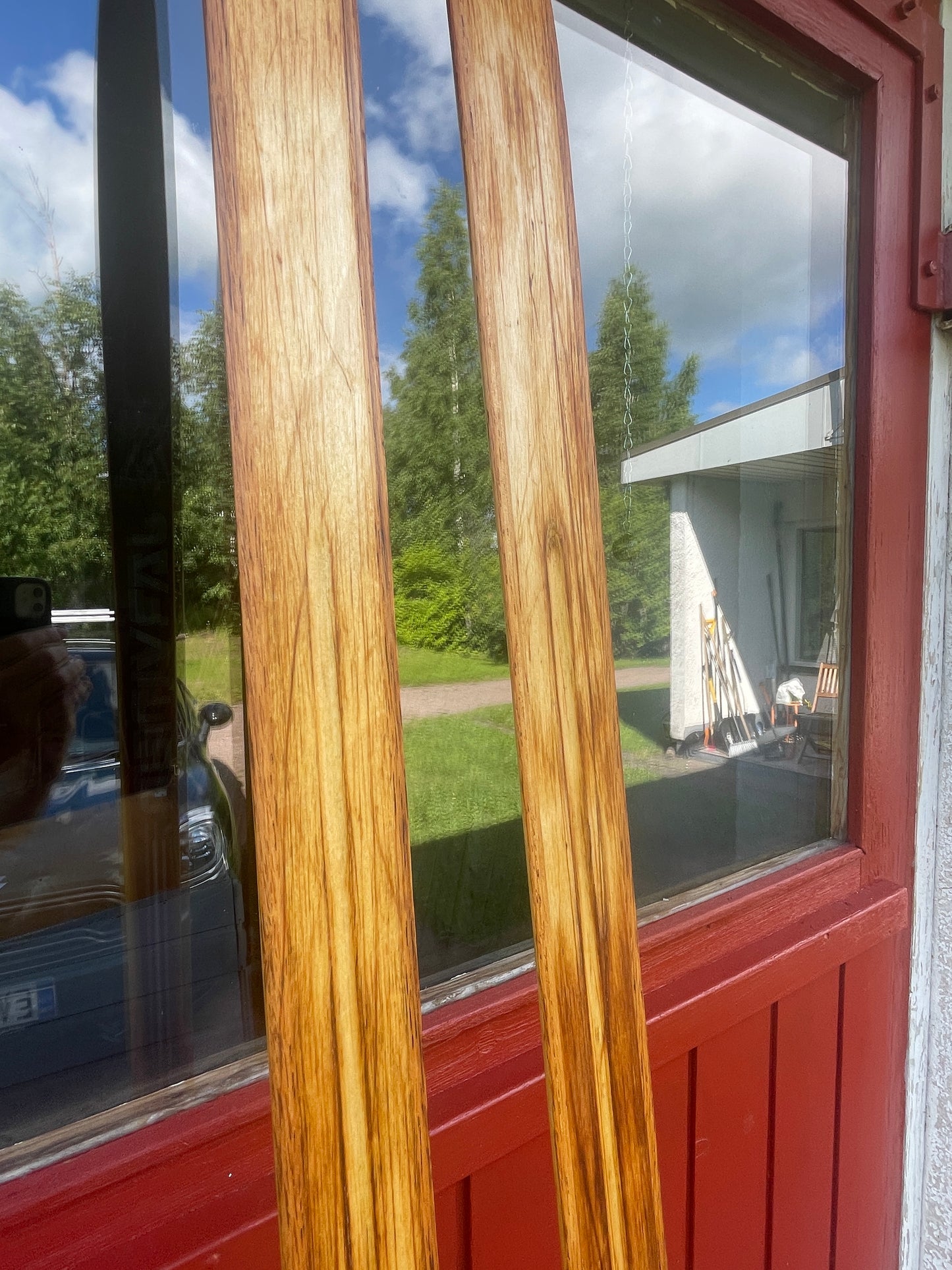 210cm Esko Järvinen Wood Cross-Country Racing Skis - 1974 - Highly Desirable Birch Base (Copy)