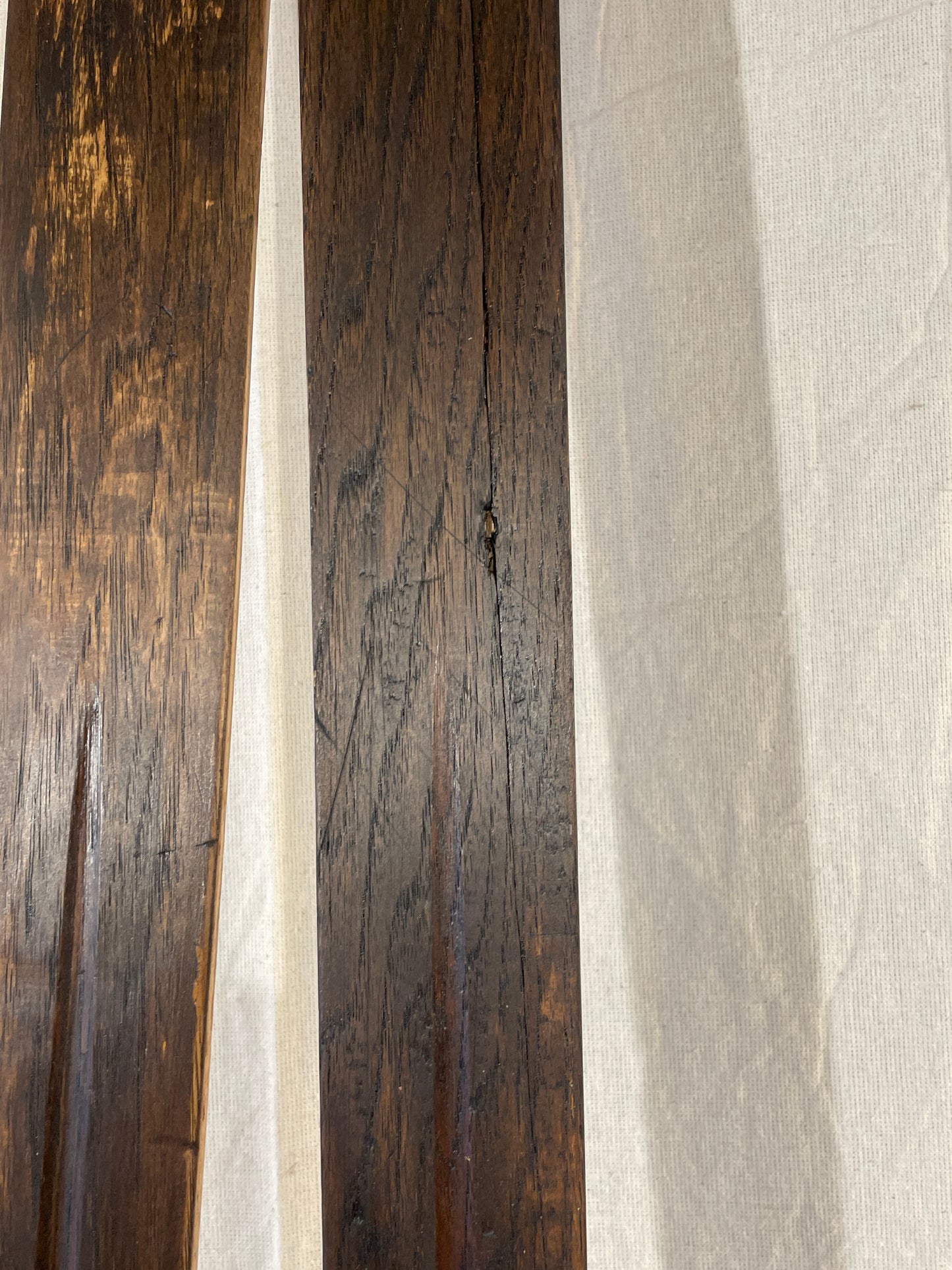 205cm Vintage Madshus of Norway Solid Hickory Cross-Country Skis - 1940s - "Cave Find"!!!!