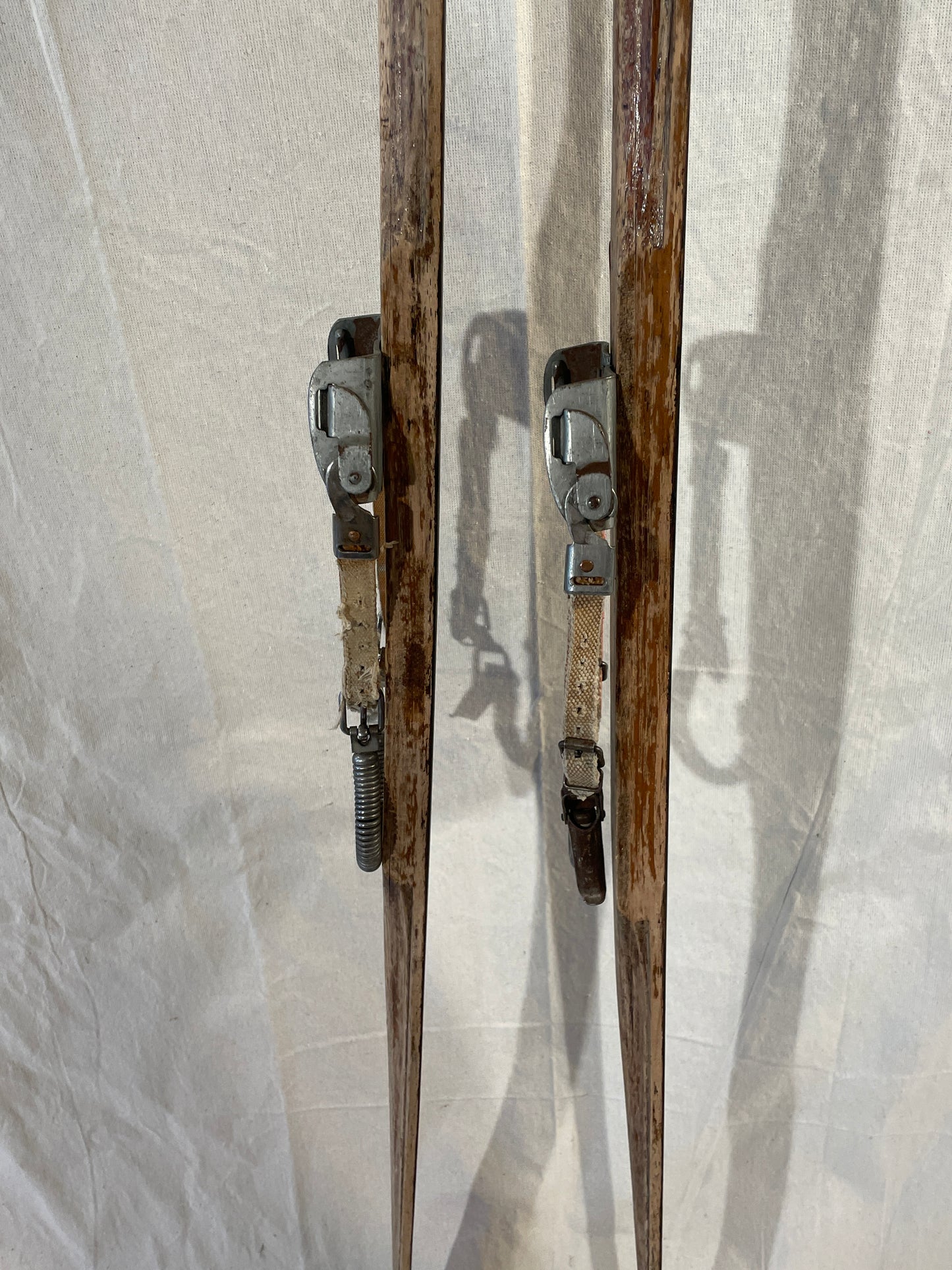 205cm Vintage Madshus of Norway Solid Hickory Cross-Country Skis - 1940s - "Cave Find"!!!!