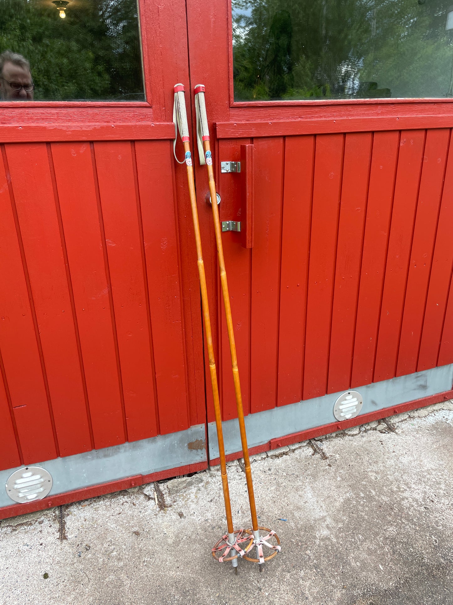 140cm "Korpela" Bamboo Cross-Country Ski Poles - FINLAND - 1960s