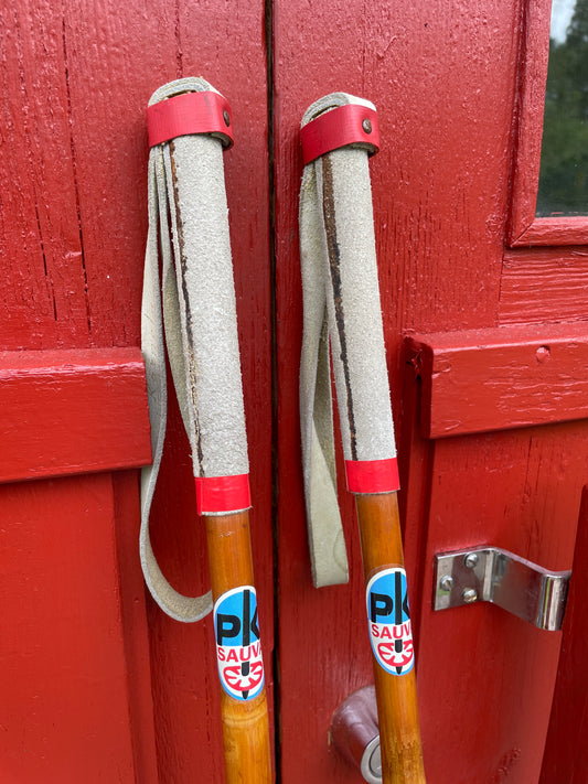 140cm "Korpela" Bamboo Cross-Country Ski Poles - FINLAND - 1960s
