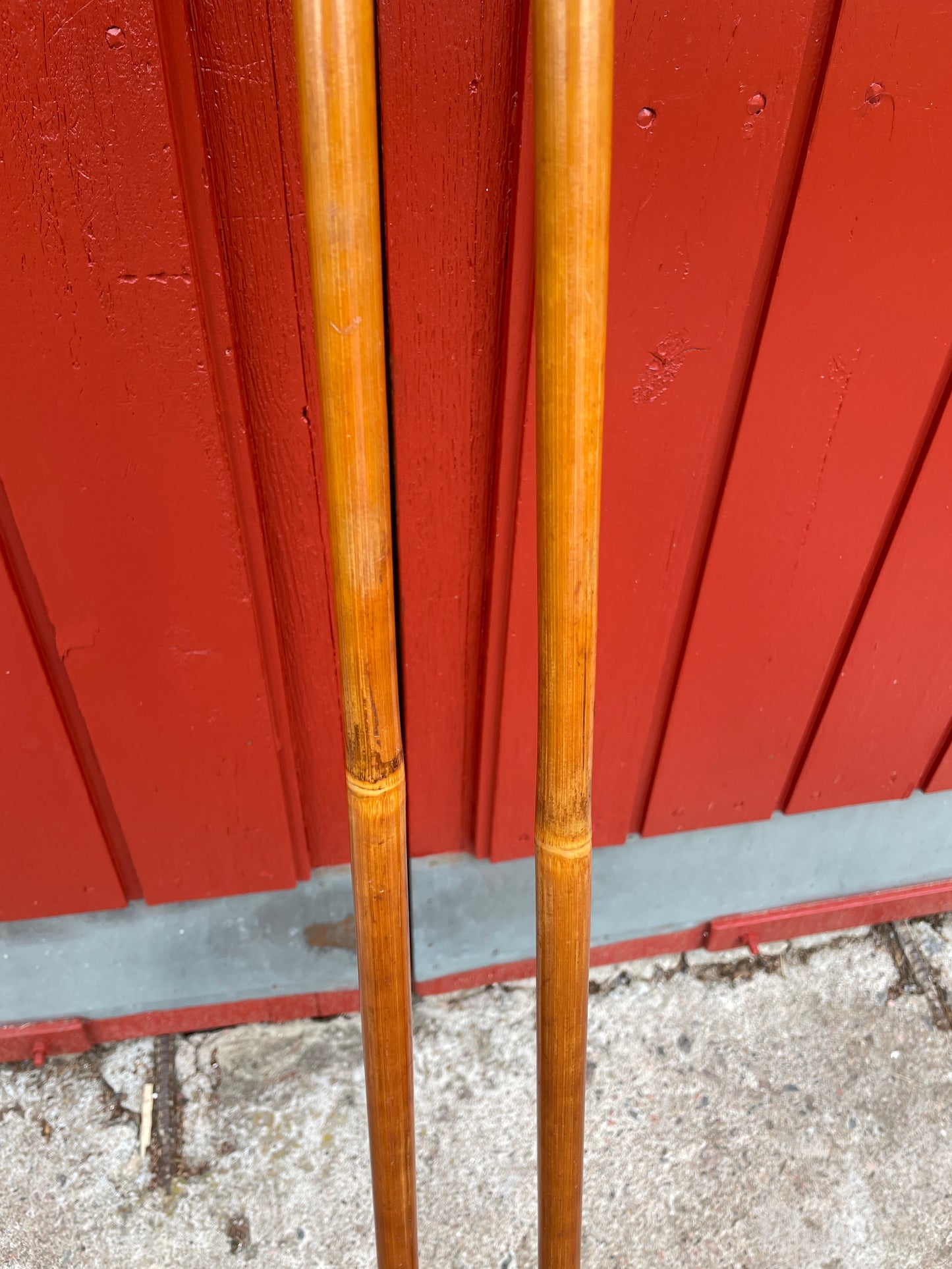140cm "Korpela" Bamboo Cross-Country Ski Poles - FINLAND - 1960s