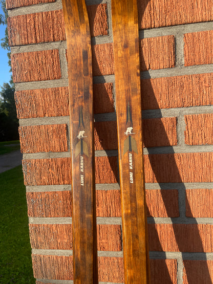 205cm Karhu "Lumi" Wood Cross Country Skis - Jofa Cable Bindings - Beautiful!!!