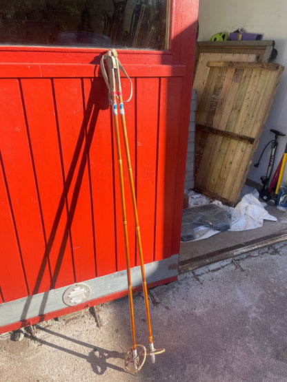 135cm "Korpela" Bamboo Cross-Country Ski Poles - FINLAND SUOMI FINLAND - 1960s