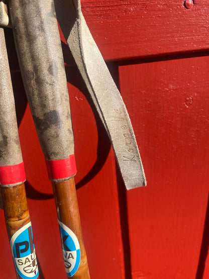 135cm "Korpela" Bamboo Cross-Country Ski Poles - FINLAND SUOMI FINLAND - 1960s