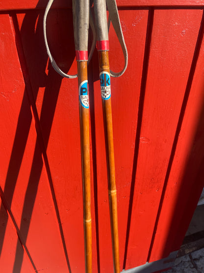 135cm "Korpela" Bamboo Cross-Country Ski Poles - FINLAND SUOMI FINLAND - 1960s