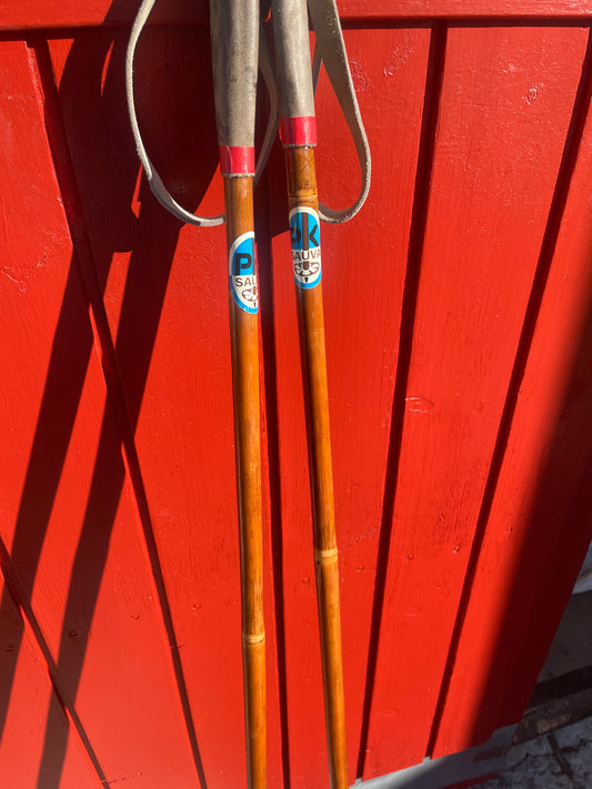 135cm "Korpela" Bamboo Cross-Country Ski Poles - FINLAND SUOMI FINLAND - 1960s