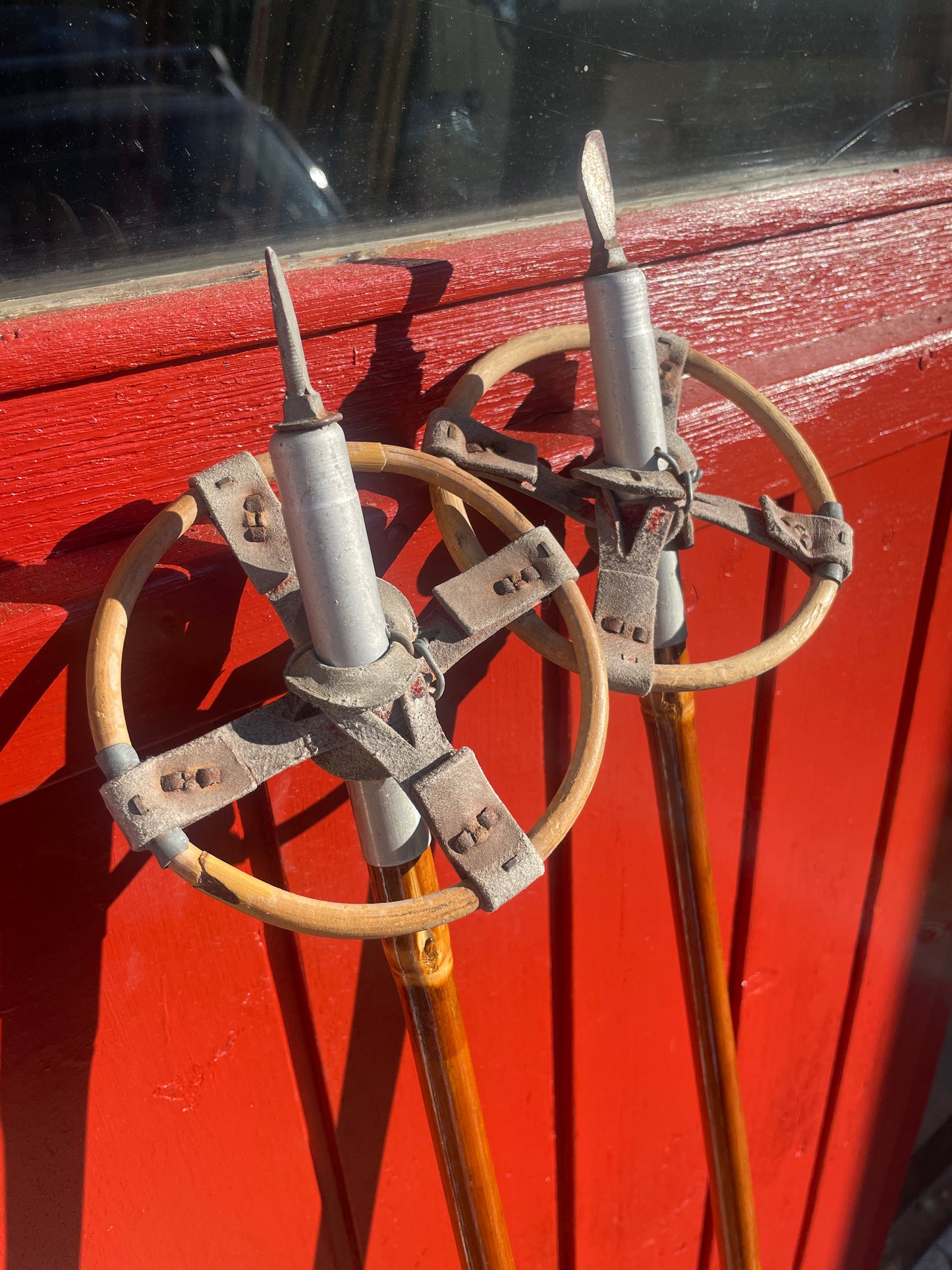 135cm "Korpela" Bamboo Cross-Country Ski Poles - FINLAND SUOMI FINLAND - 1960s