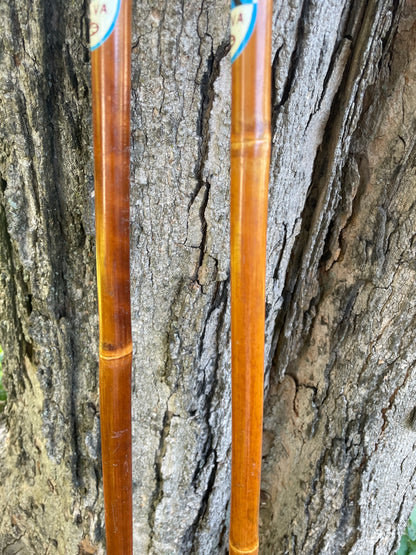 132.5cm "Korpela" Bamboo Cross-Country Ski Poles - Genius Basket Repair!!!