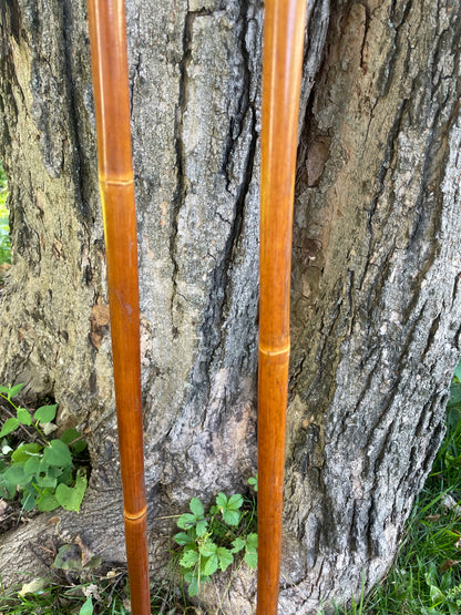 132.5cm "Korpela" Bamboo Cross-Country Ski Poles - Genius Basket Repair!!!