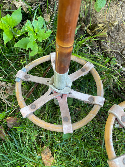 132.5cm "Korpela" Bamboo Cross-Country Ski Poles - Genius Basket Repair!!!