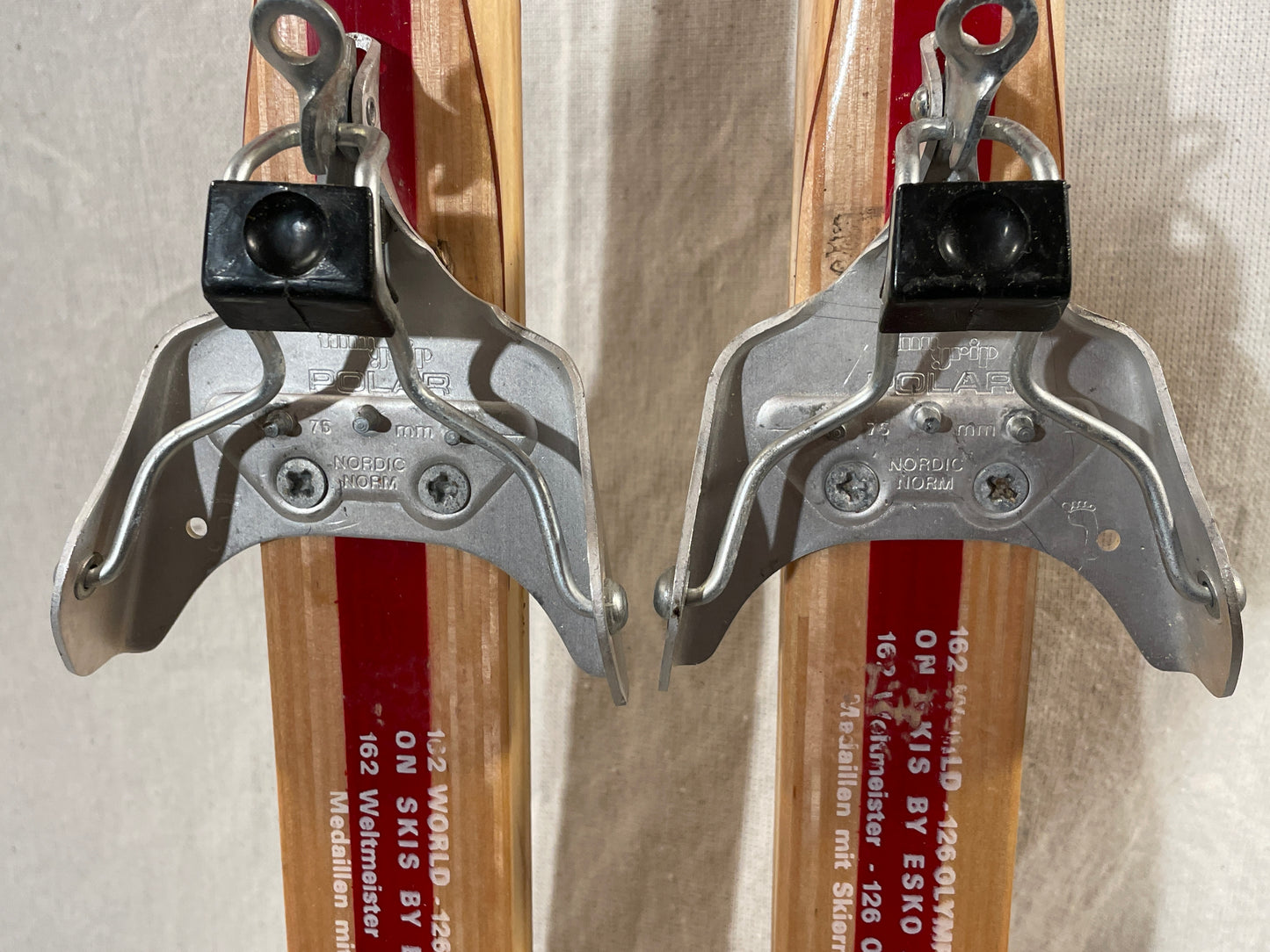 210cm Esko Järvinen Wood Cross-Country Racing Skis - Birch Base - Never Tarred