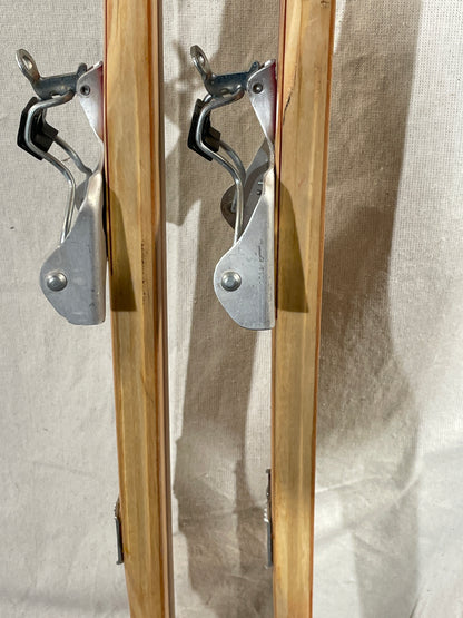 210cm Esko Järvinen Wood Cross-Country Racing Skis - Birch Base - Never Tarred