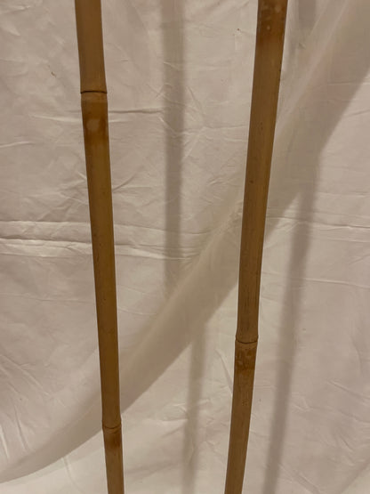 135cm Finnish Bamboo Cross-Country Ski Poles - early 1960s - PATRIOTIC COLOURS!!!