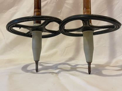 140cm Järvinen Bamboo Cross-Country Ski Poles - late 1960s - FINLAND