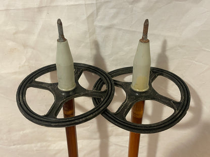 140cm Järvinen Bamboo Cross-Country Ski Poles - late 1960s - FINLAND