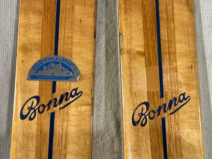205cm Bonna "Konkurranse" Vintage Wood Cross-Country Racing Skis - NORWAY NORWAY - 1960!!!!
