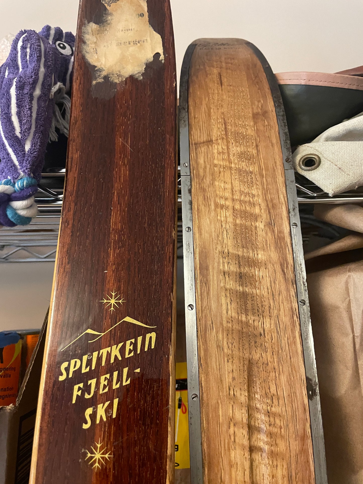 210cm Splitkein "Fjellski" Mountain Skis - Metal Edges - RARE RARE RARE - Just Discovered in Bergen, Norway!!!!