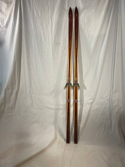 195cm Splitkein Early 1970s "Spesial" Wood Cross-Country Skis - Beautiful!  The Smell of Fresh PINE TAR!!!