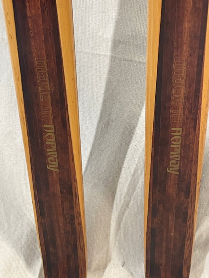 195cm Splitkein Early 1970s "Spesial" Wood Cross-Country Skis - Beautiful!  The Smell of Fresh PINE TAR!!!