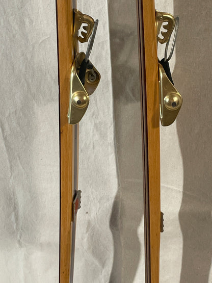 195cm Splitkein Early 1970s "Spesial" Wood Cross-Country Skis - Beautiful!  The Smell of Fresh PINE TAR!!!