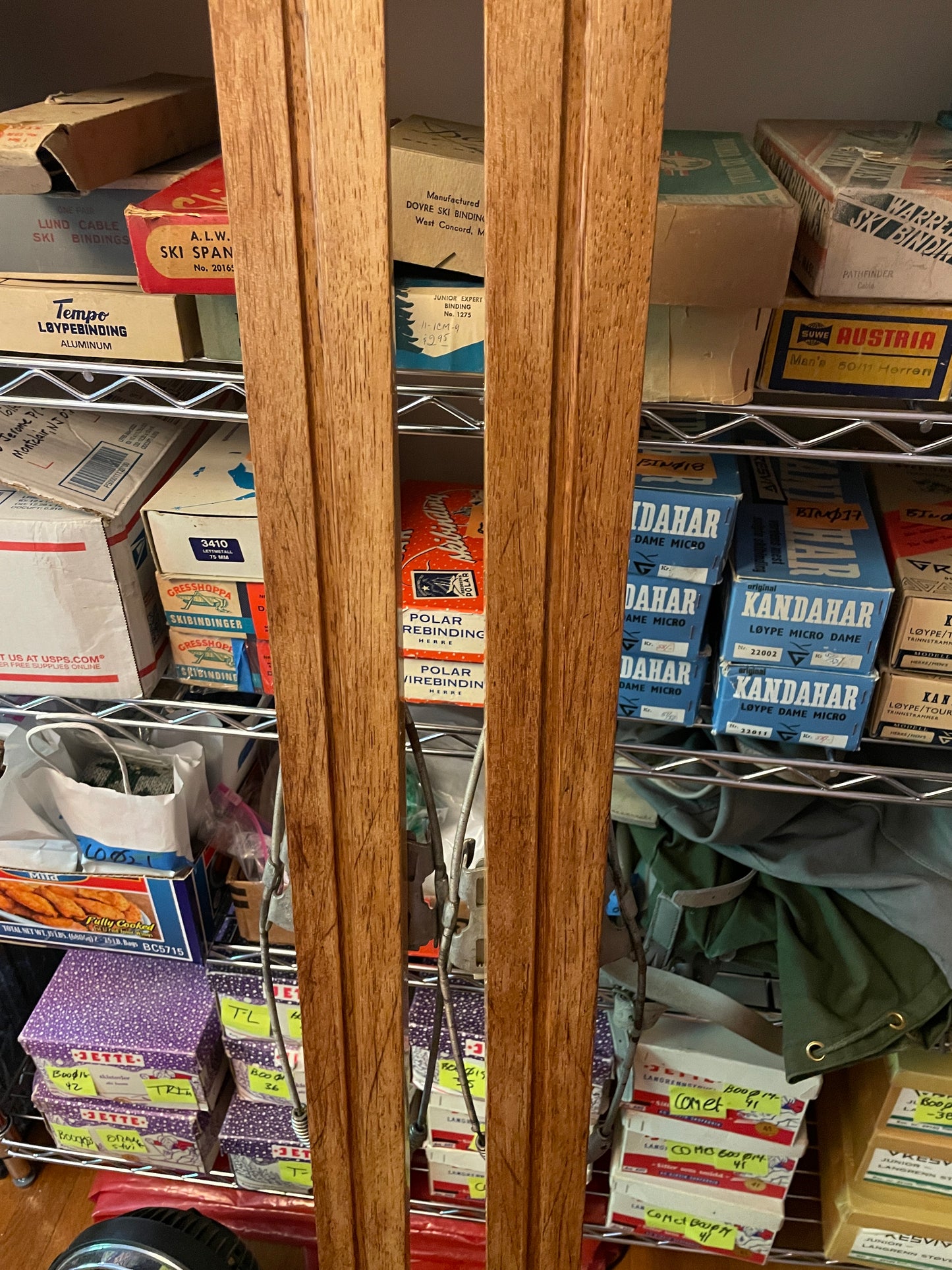 180cm Splitkein Early 1960s Wood Cross-Country Touring Skis - Great Condition!