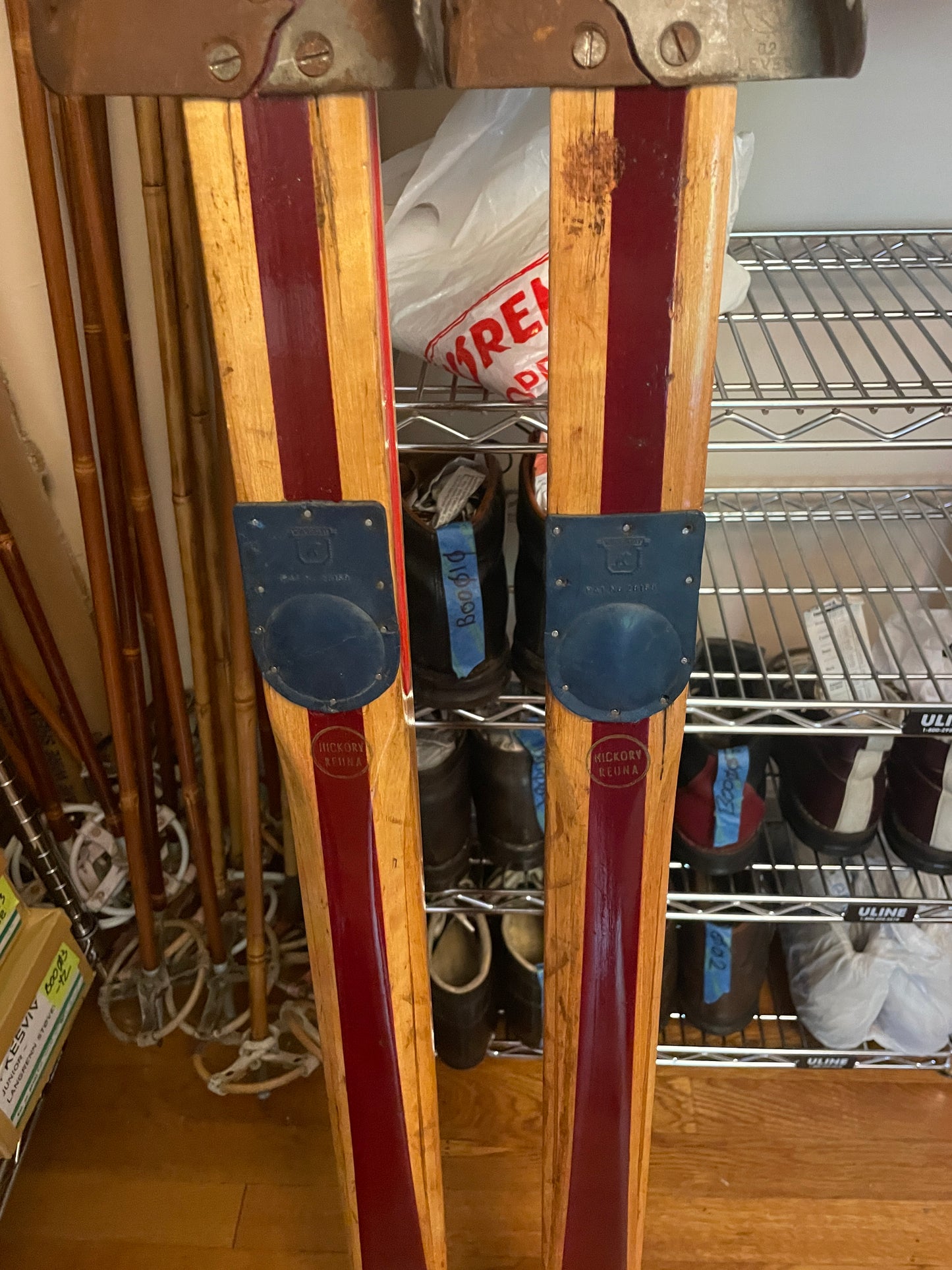 210cm Esko Järvinen Early 1960s Wood Cross-Country Racing Skis - Finland - SURVIVORS!!!