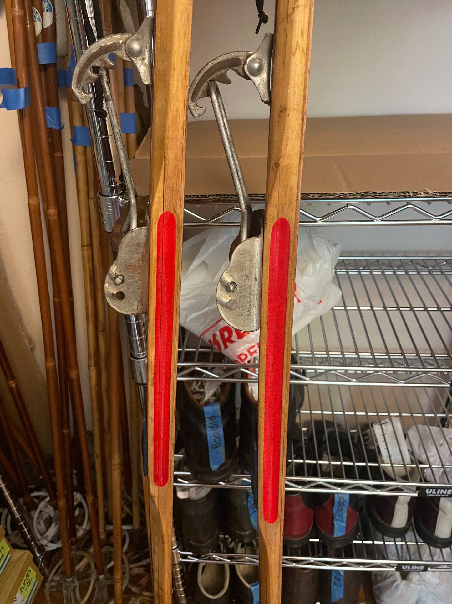 210cm Esko Järvinen Early 1960s Wood Cross-Country Racing Skis - Finland - SURVIVORS!!!