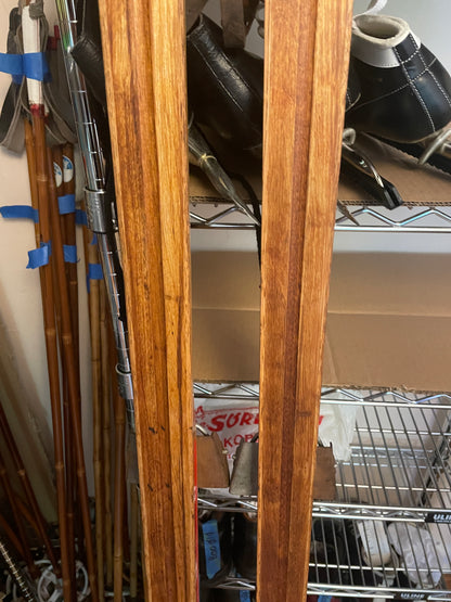 210cm Esko Järvinen Early 1960s Wood Cross-Country Racing Skis - Finland - SURVIVORS!!!