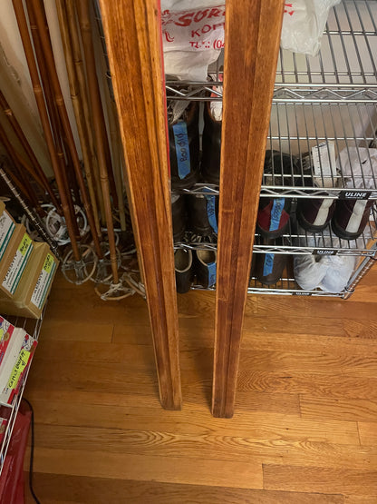 210cm Esko Järvinen Early 1960s Wood Cross-Country Racing Skis - Finland - SURVIVORS!!!