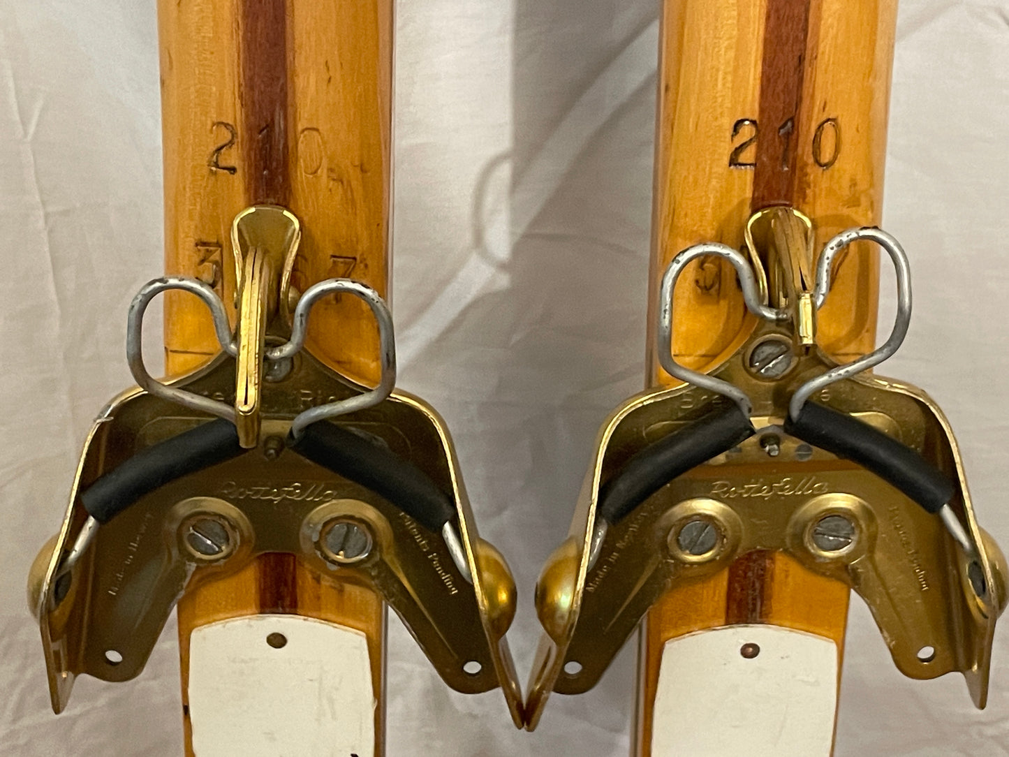210cm Landsem Late 1960s Wood Cross-Country Racing Skis - NORWAY - Decals in Good Shape!