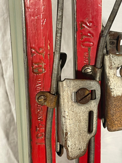 210cm Bonna of Norway Early 1960s Alpine/Backcountry Metal Edge Skis - RARE