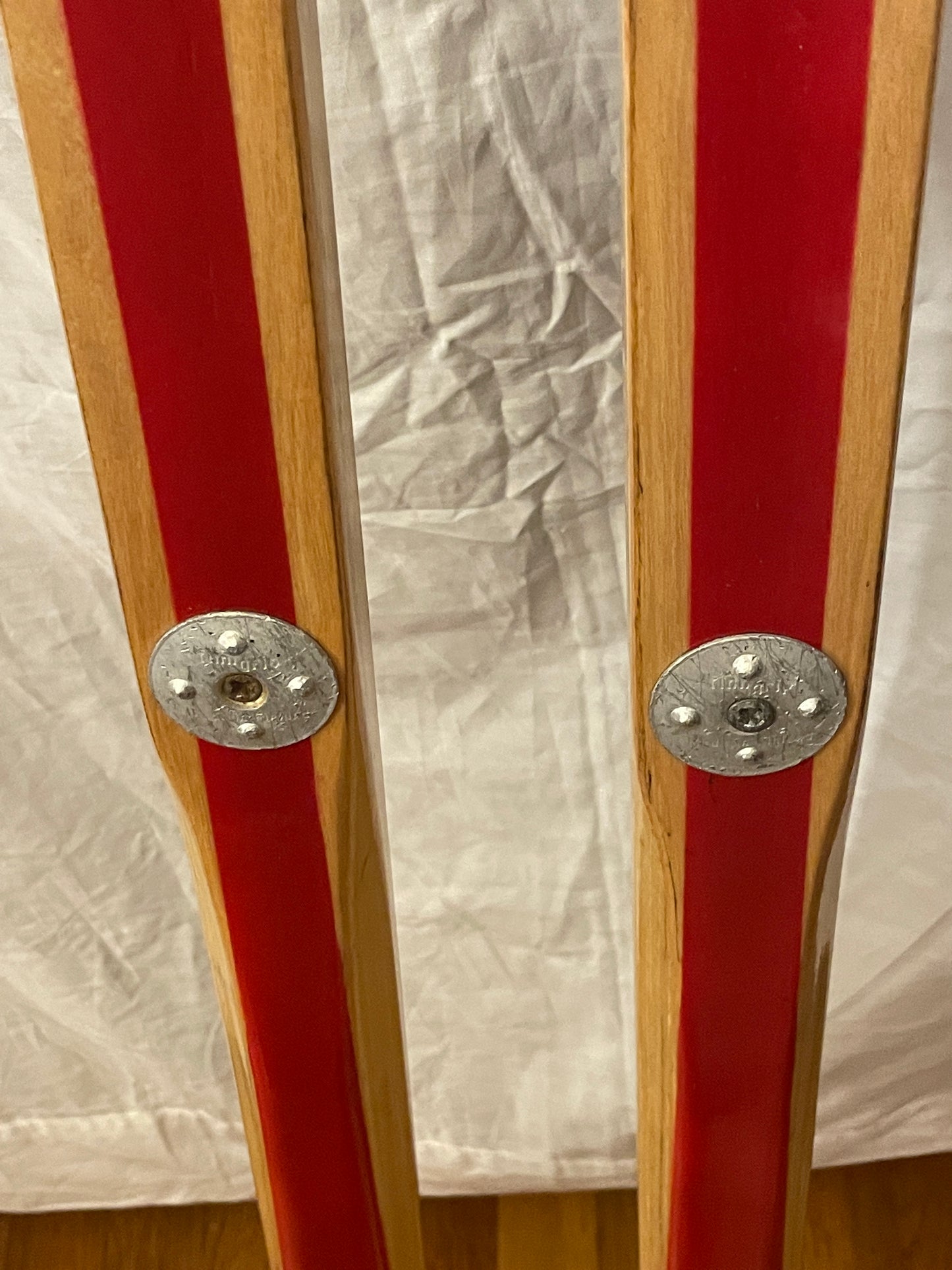 215cm Esko Järvinen Wood Cross-Country Racing Skis - Early 70s - Hickory Base/"Plastik" Edge!!!